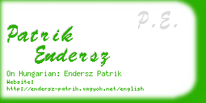 patrik endersz business card